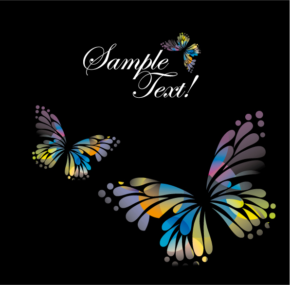 free vector Colorful butterflies vector